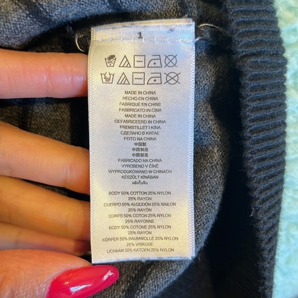 🔥Michael Kors Black and Gray Striped Sweater Dress with Stud Accents🔥 - Picture 4 of 6